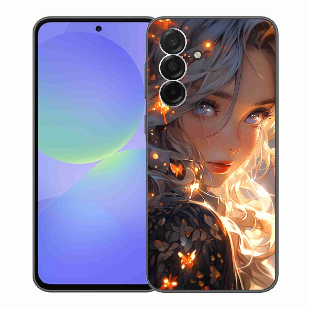 Gél borítás mmCase Samsung Galaxy A36 5G - lány és pillangók