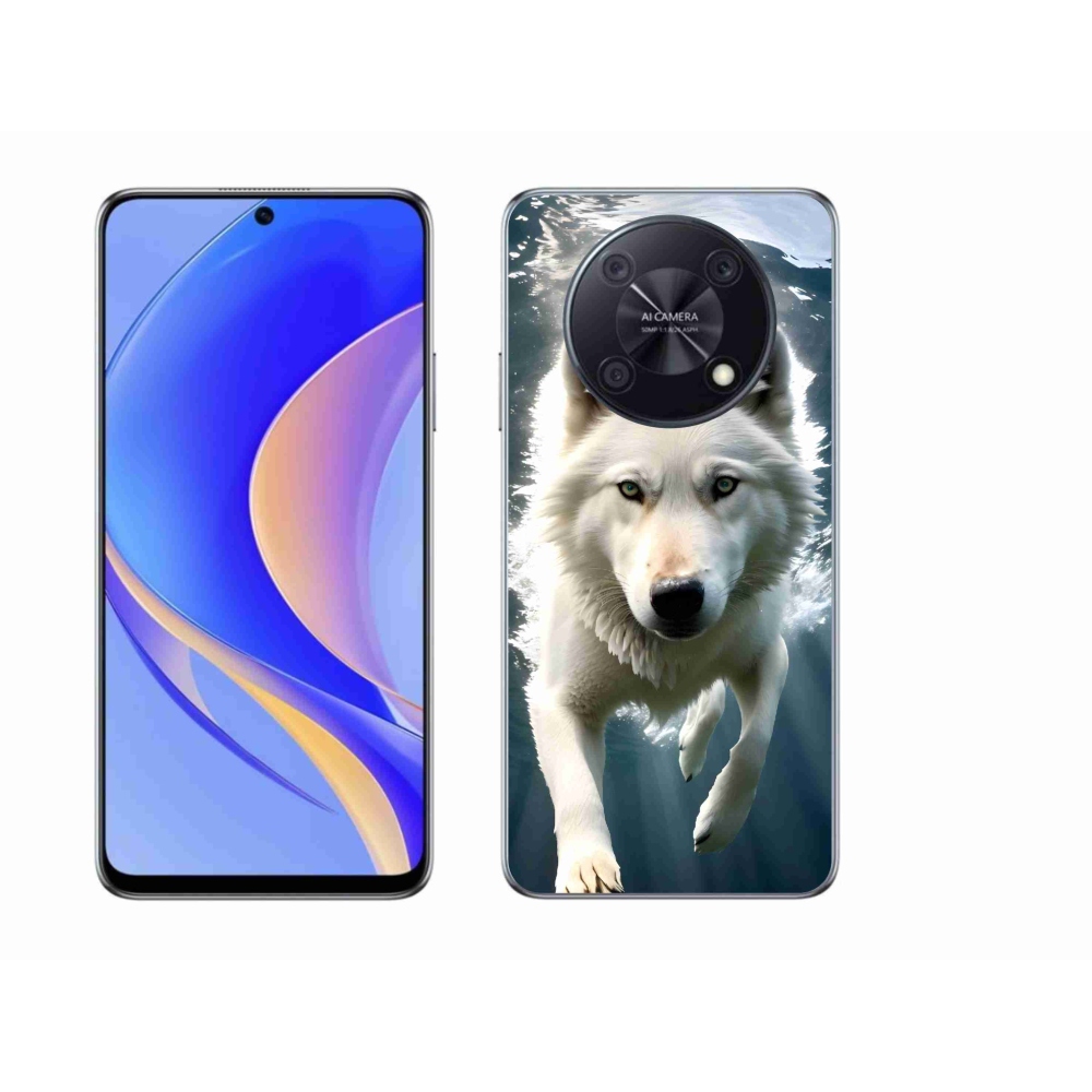 Gél borítás mmCase a Huawei Nova Y90 készülékhez - fehér farkas