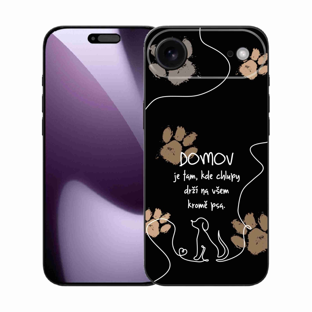 Gél borítás mmCase iPhone 17 Air készülékhez - kutyamotívum fekete háttér