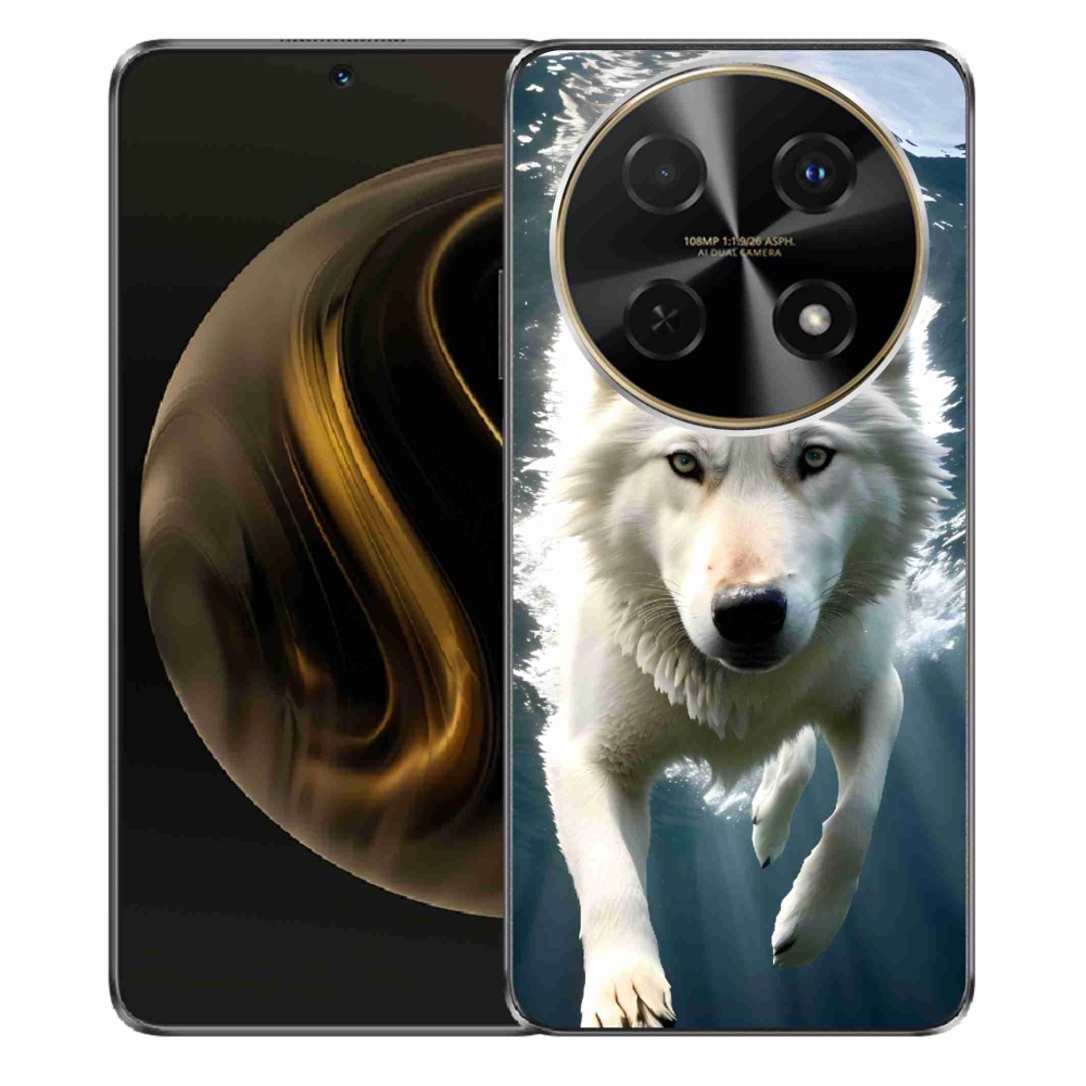 Zselés borítás mmCase a Huawei Nova 12i készülékhez - fehér farkas
