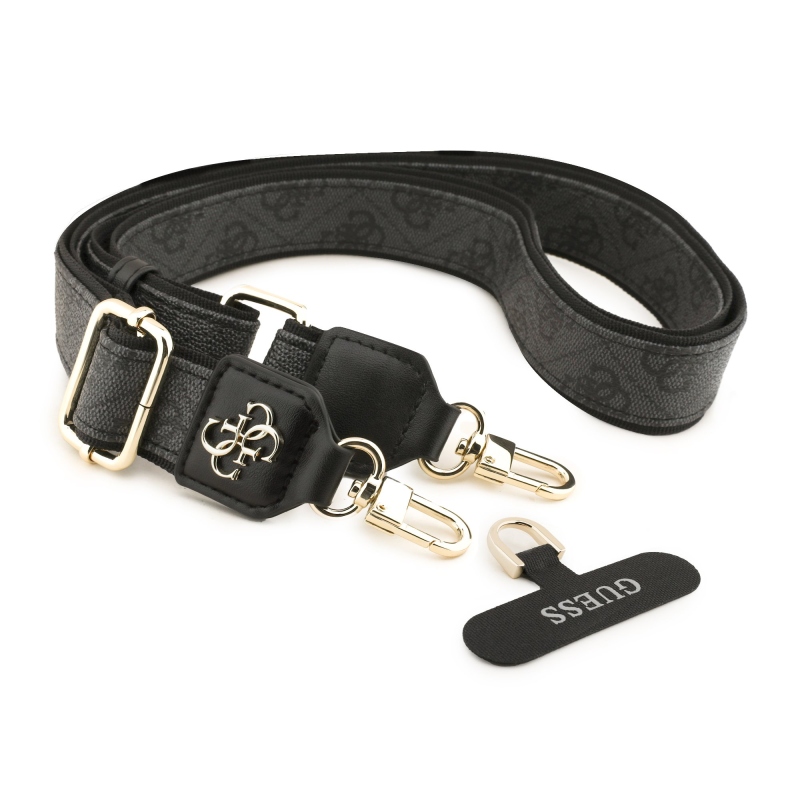 Guess Crossbody Strap PU 4G fém logó fekete