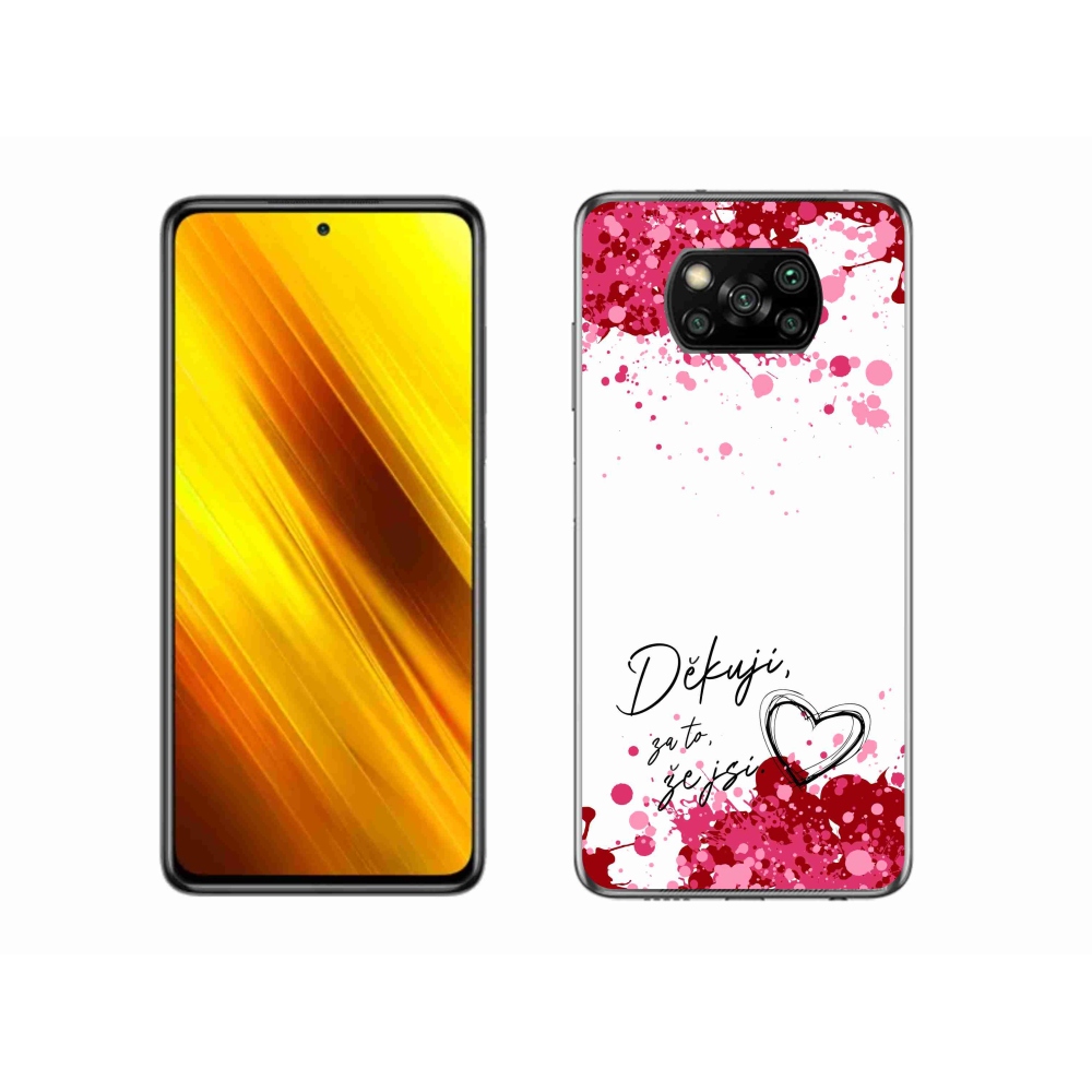 Gél borító mmCase a Xiaomi Poco X3 Pro készülékhez - love text 2 fehér háttér