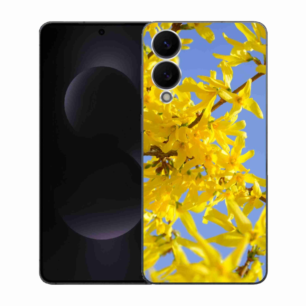 Gél borítás mmCase Samsung Galaxy S25 Edge készülékhez - sárga virágok