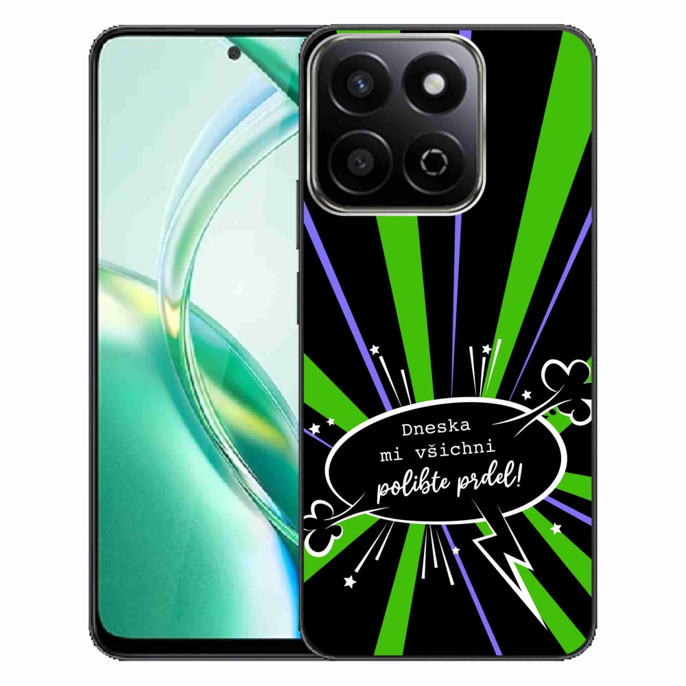 Zselés borító mmCase a Honor 200 Smart 5G készülékhez - vicces szöveg 15 fekete háttérrel