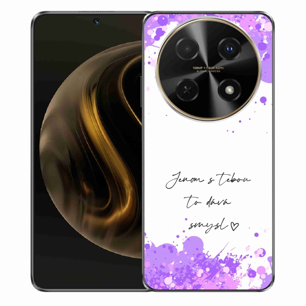 Gél borító mmCase a Huawei Nova 12i - szerelem szöveg fehér háttérrel