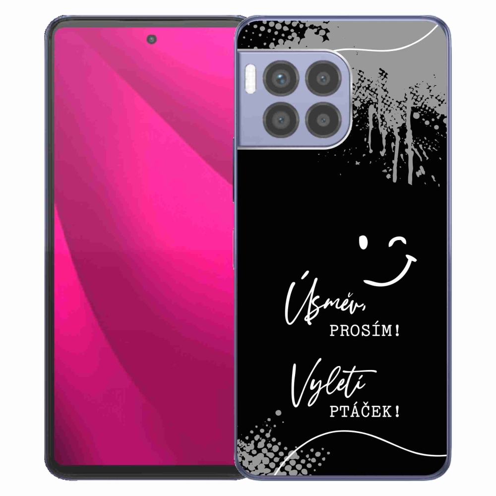 Gél borító mmCase a T-Mobile T Phone 2 Pro készülékhez - vicces szöveg 4 fekete háttér