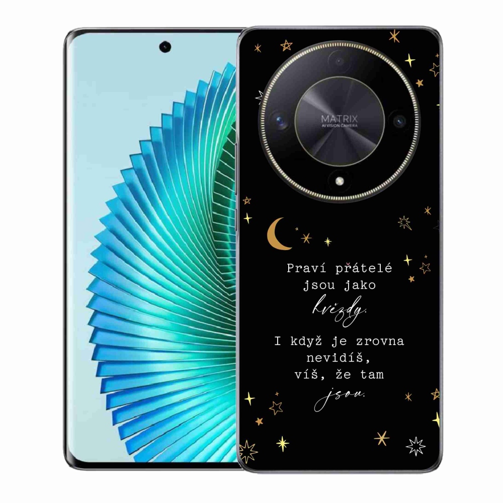 Gél borítás mmCase a Honor Magic 6 Lite 5G készülékhez - Idézet 6 fekete háttér