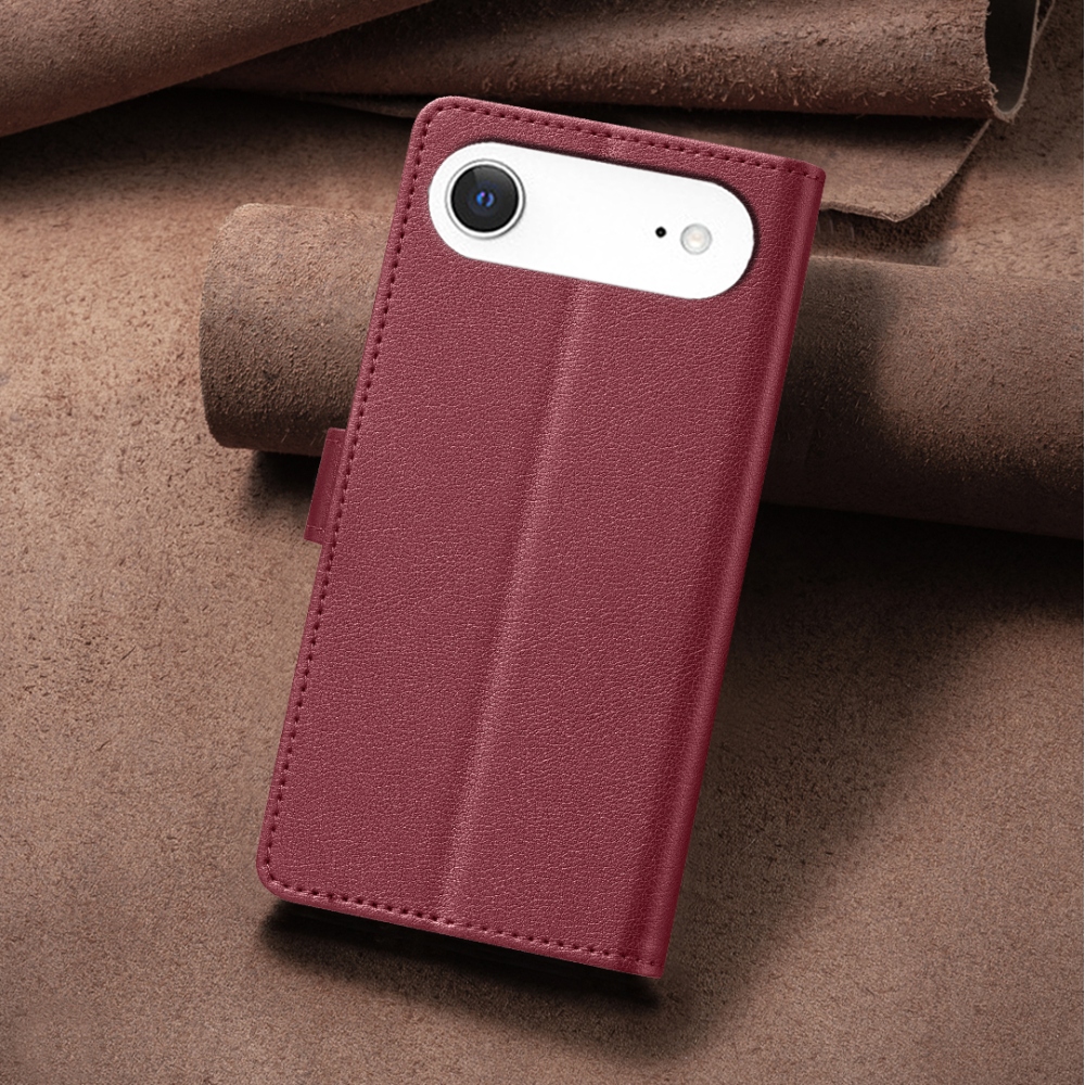 BINFEN könyvtáska iPhone 17 Air készülékhez - piros