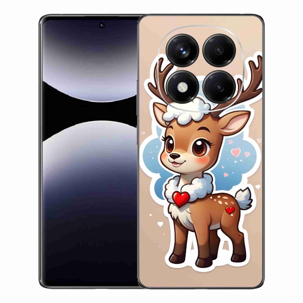 Gél borítás mmCase a Xiaomi Redmi Note 14 Pro számára - rajzfilm rénszarvas