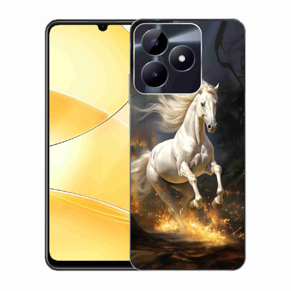 Zselés tok mmCase a Realme C51/C53 készülékhez - fehér ló 2
