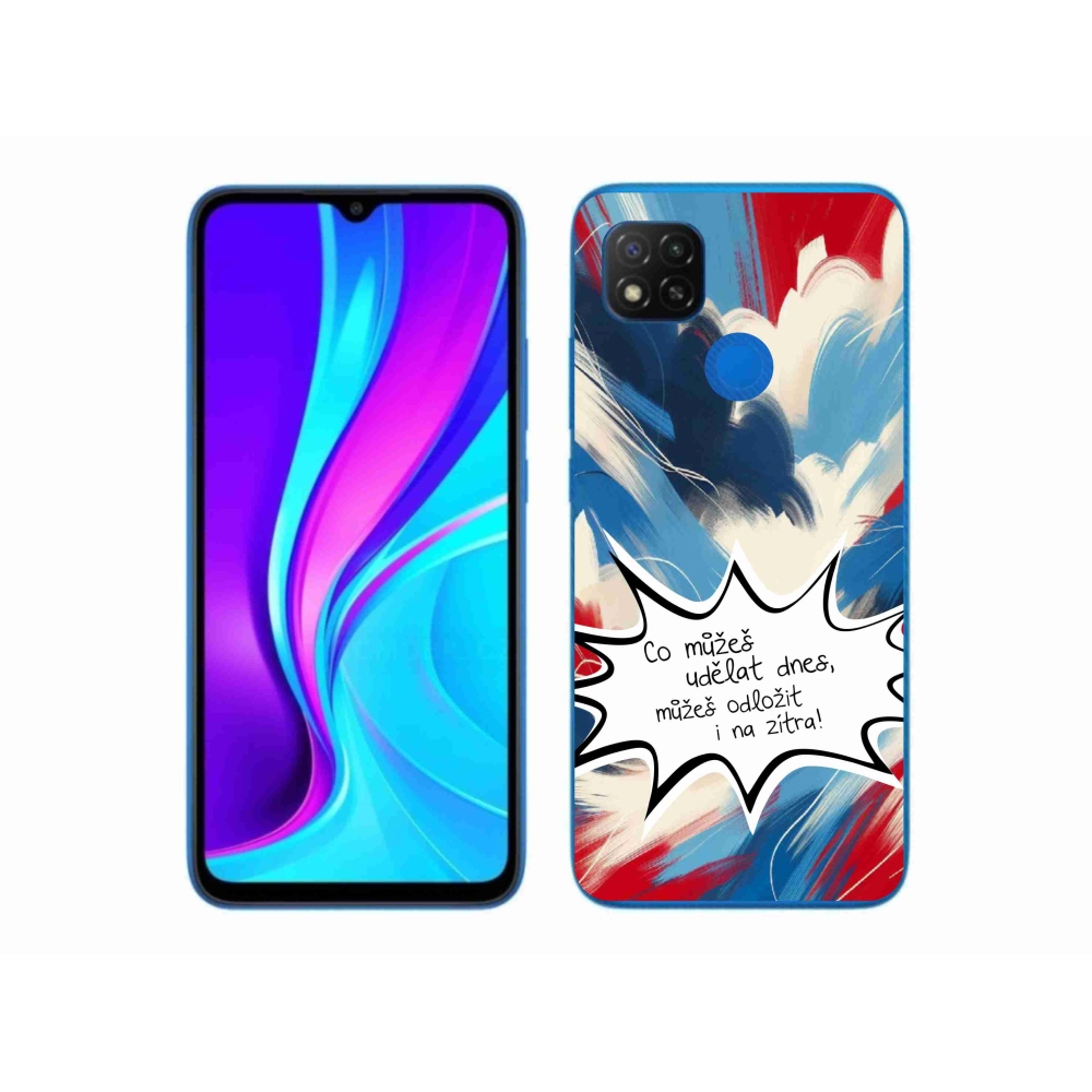 Gél borító mmCase a Xiaomi Redmi 9C-hez - vicces szöveg 9 fehér háttérrel