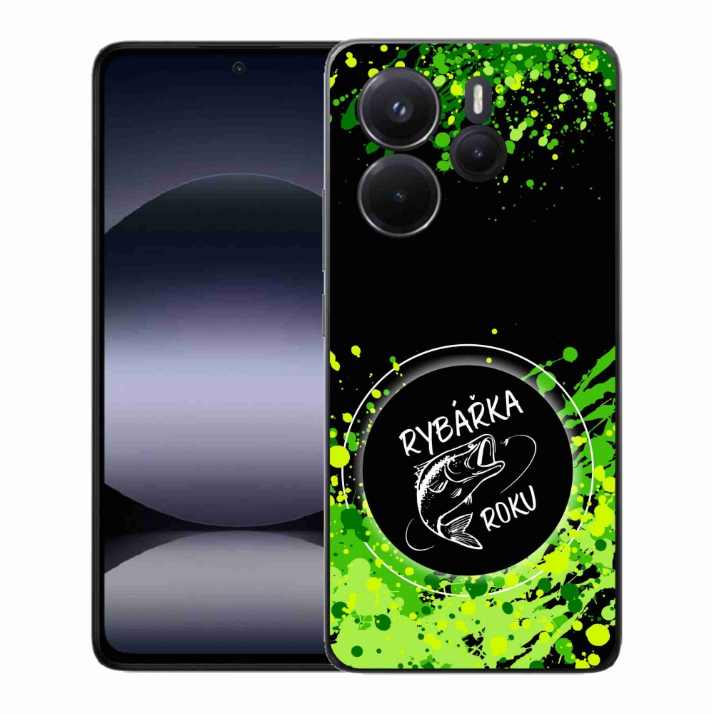 Gél borító mmCase a Xiaomi Redmi Note 14-hez - az év halászának fekete háttere