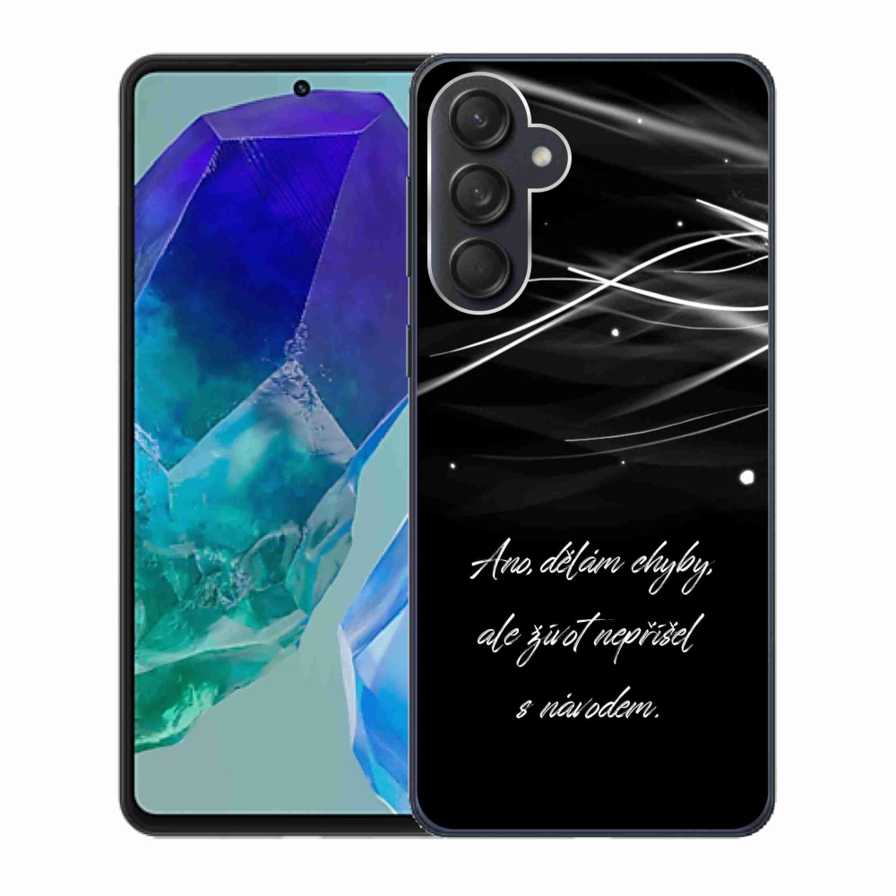 Gél védőhuzat mmCase Samsung Galaxy M55 5G - idézem fekete háttér