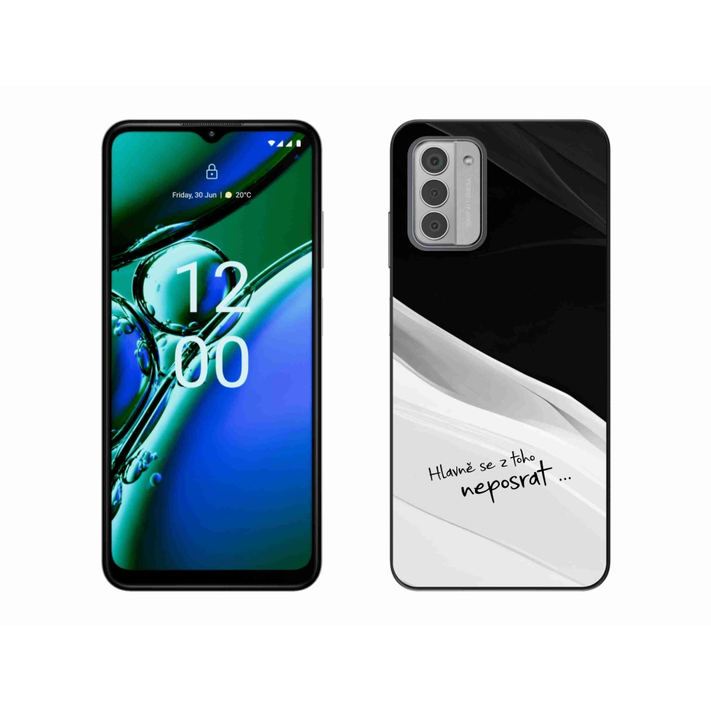 Gél borító mmCase a Nokia G42 készülékhez - vicces szöveg 13 fehér és fekete háttérrel