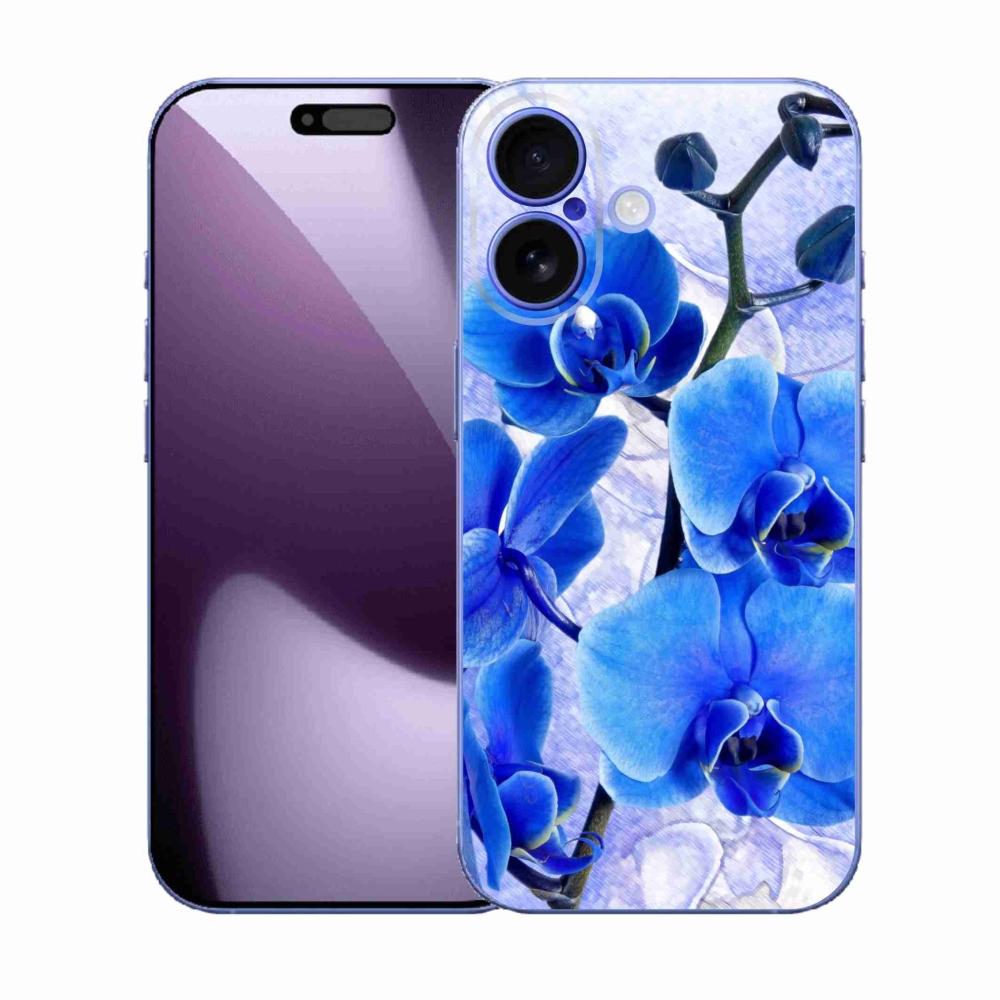 Gél védőhuzat mmCase iPhone 17 készülékhez - kék virágok