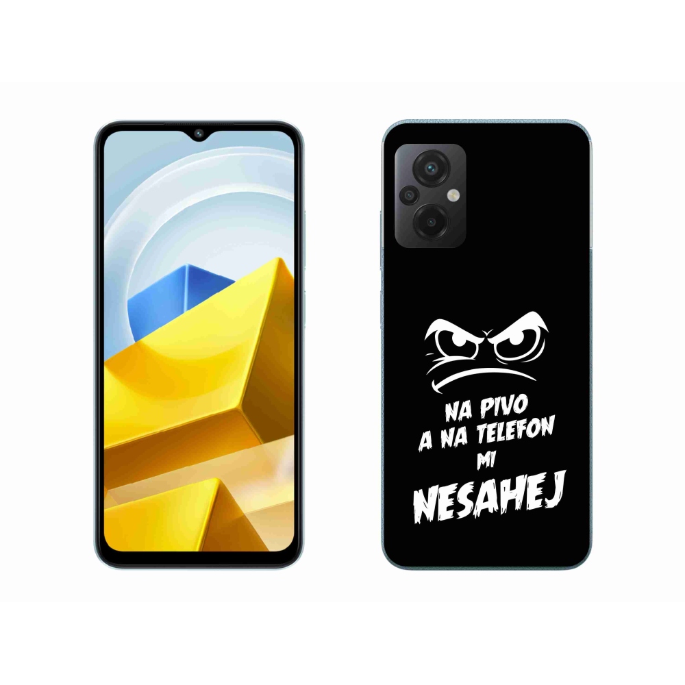 Gél borítás mmCase a Xiaomi Poco M5 4G-hez - sör motívum 2 fekete háttérrel