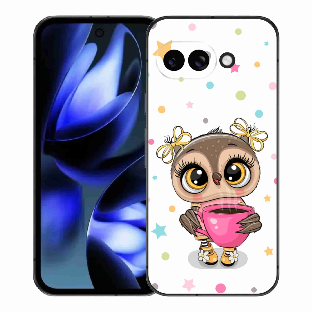 Gél borítás mmCase a Google Pixel 9a számára - rajzfilm bagoly