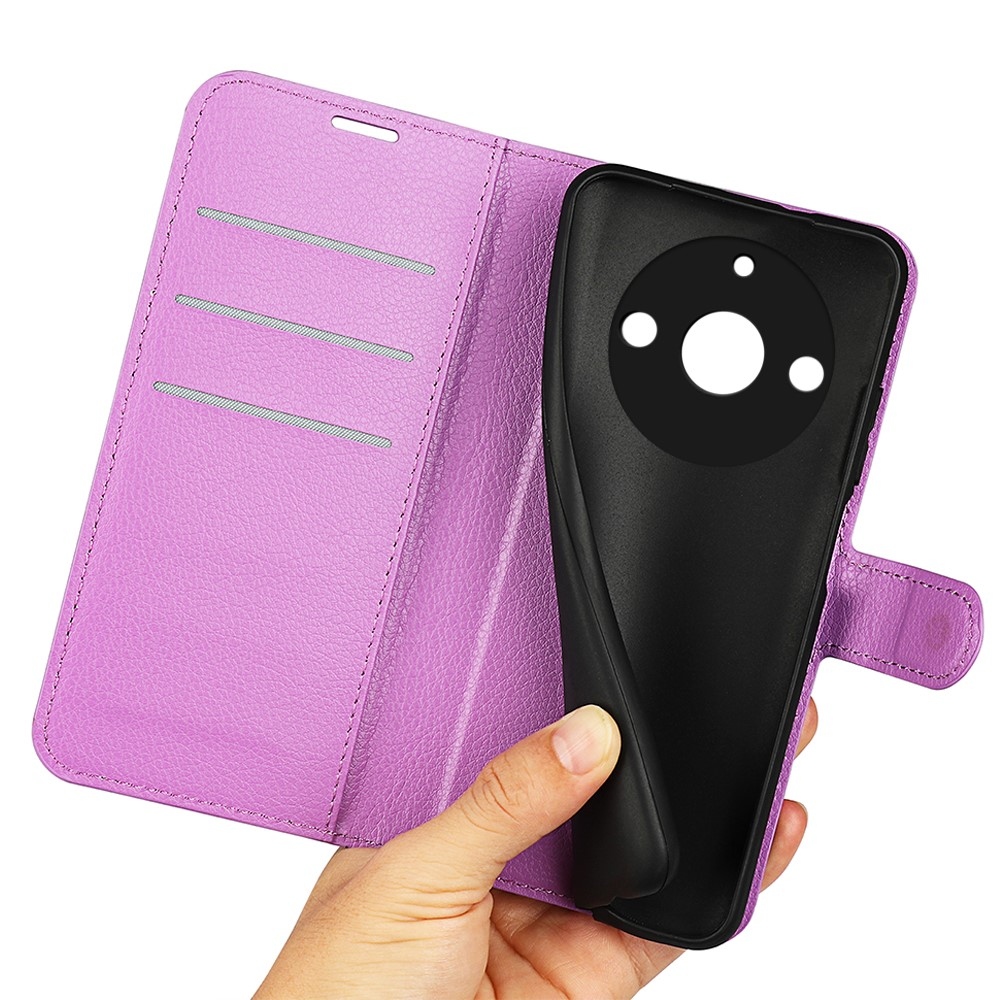 Litchi könyvtáska a Realme 11 Pro 5G/11 Pro+ 5G készülékhez - lila