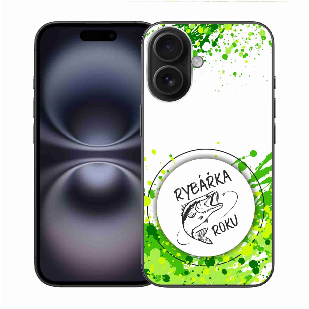 Gél borítás mmCase iPhone 16 készülékhez - Az év halászának fehér háttere