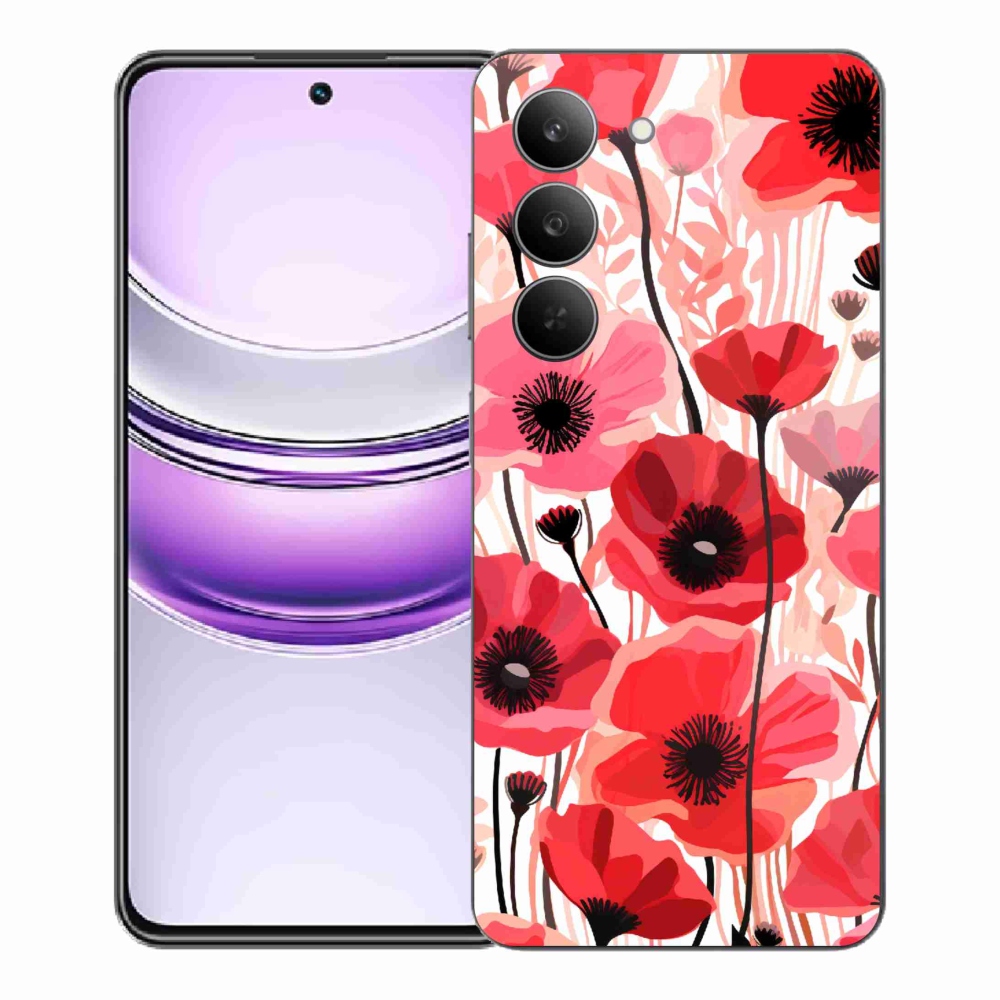 Zselés borítás mmCase a Realme 14x 5G készülékhez - mákos 1