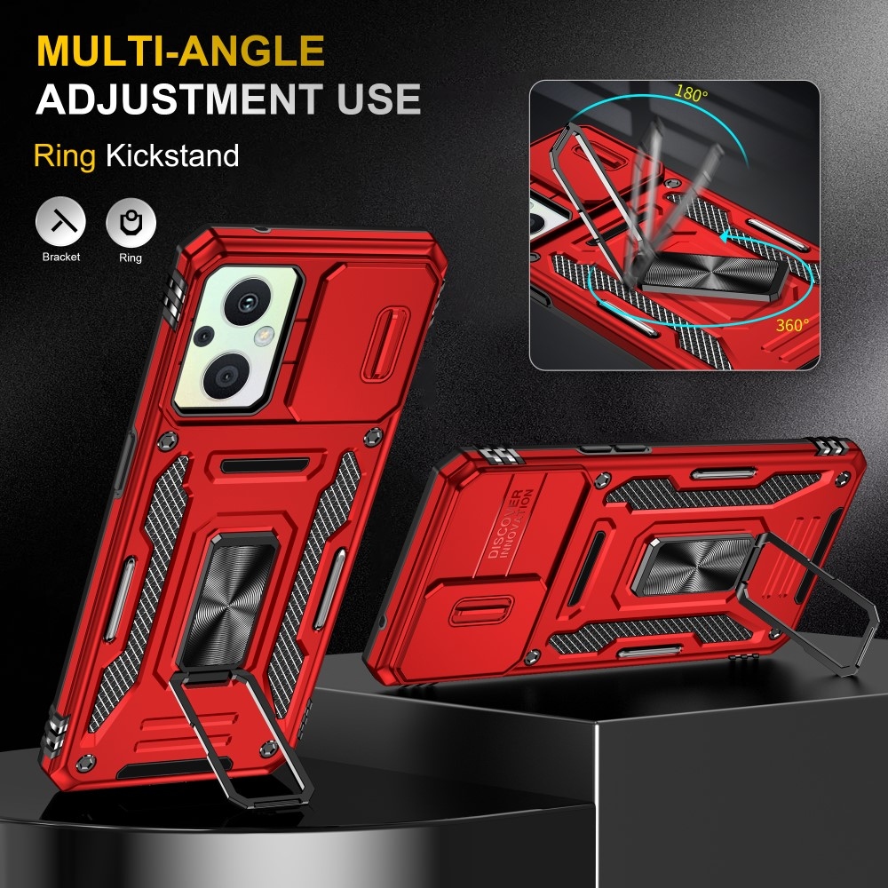 Lencseálló hibrid borítás az Oppo Reno 7 Lite 5G-n - piros színben