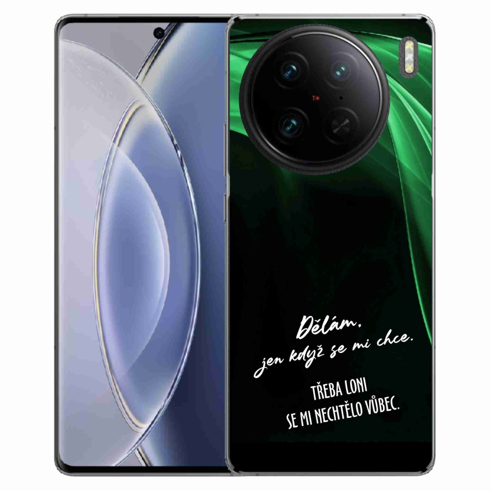 Gél borító mmCase a Vivo X90 Pro készülékhez - vicces szöveg 12 fekete háttér