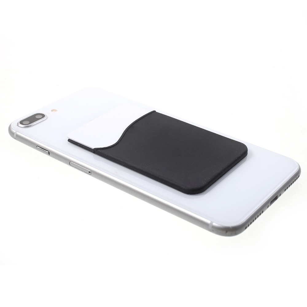 Ragasztható kártyatárca mobiltelefonhoz - fekete