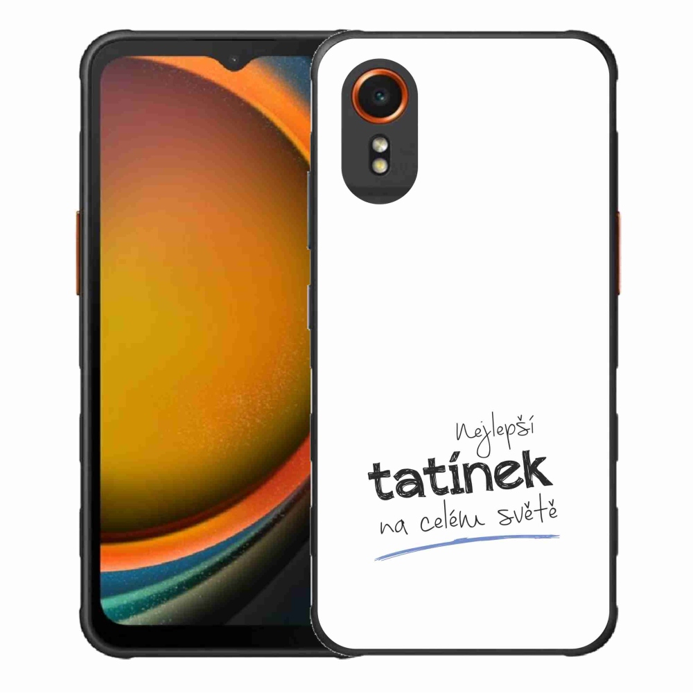 Gél borító mmCase Samsung Galaxy Xcover 7 - legjobb apuci 4 fehér háttérrel