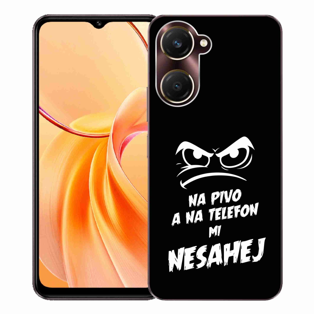 Gél borító mmCase a Vivo Y28s 5G - sör motívum 2 fekete háttérrel