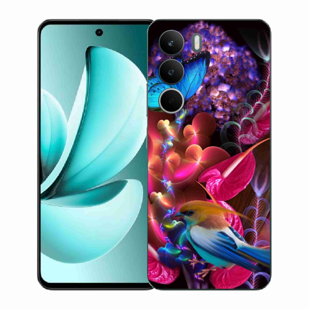 Gél borító mmCase a Realme C71 készülékhez - színes virágok