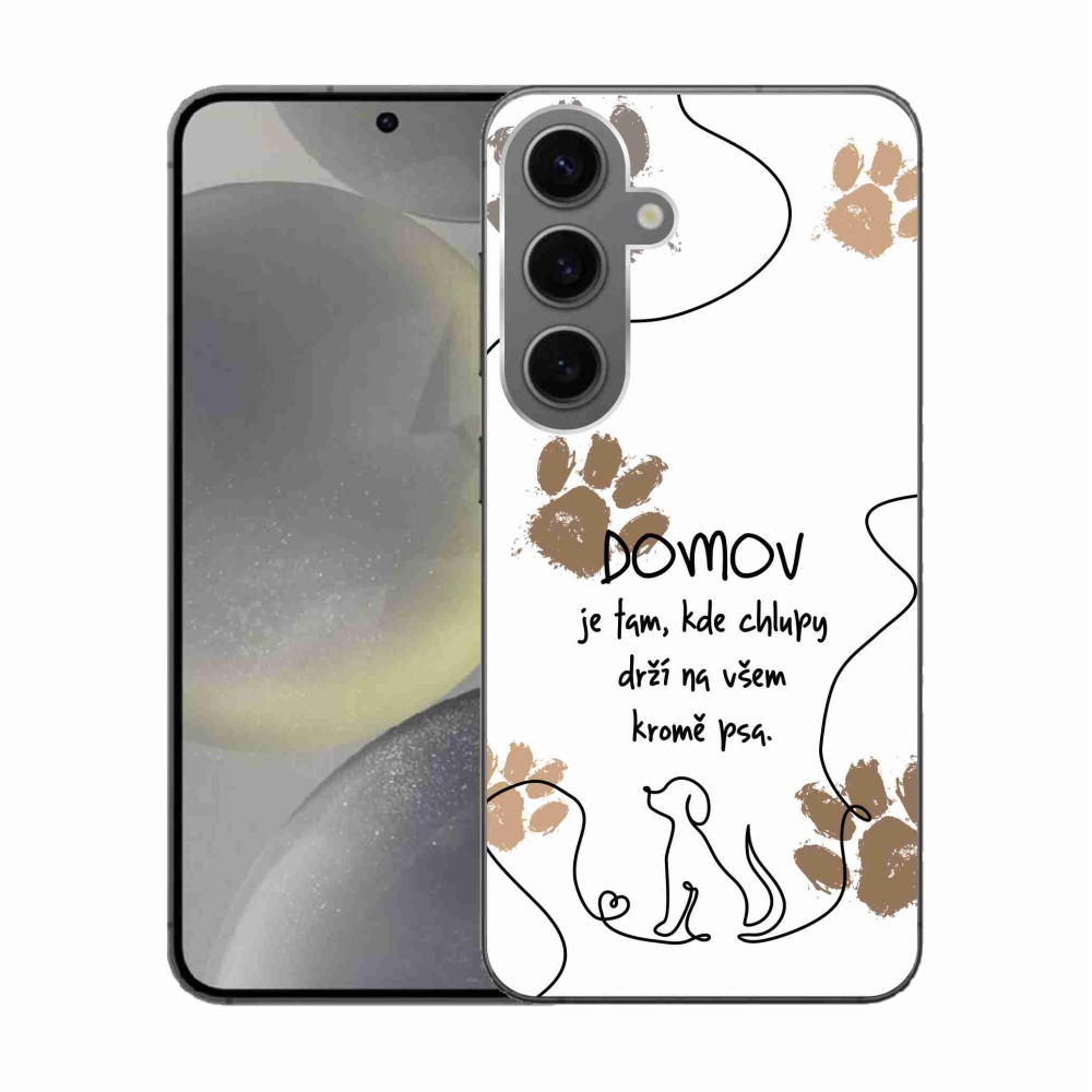 Gél borítás mmCase Samsung Galaxy S24 készülékhez - kutya motívum fehér háttérrel