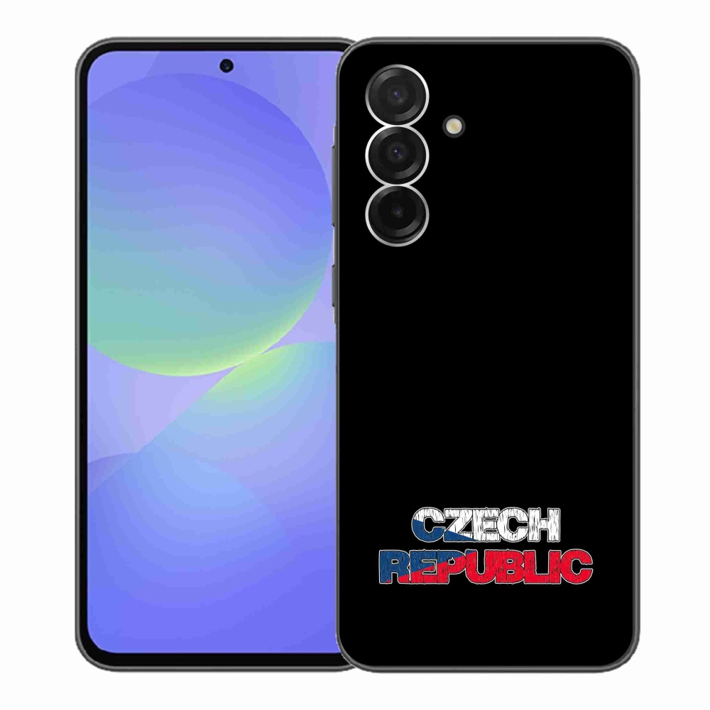Gél védőhuzat mmCase Samsung Galaxy A36 5G - Csehország fekete háttérrel
