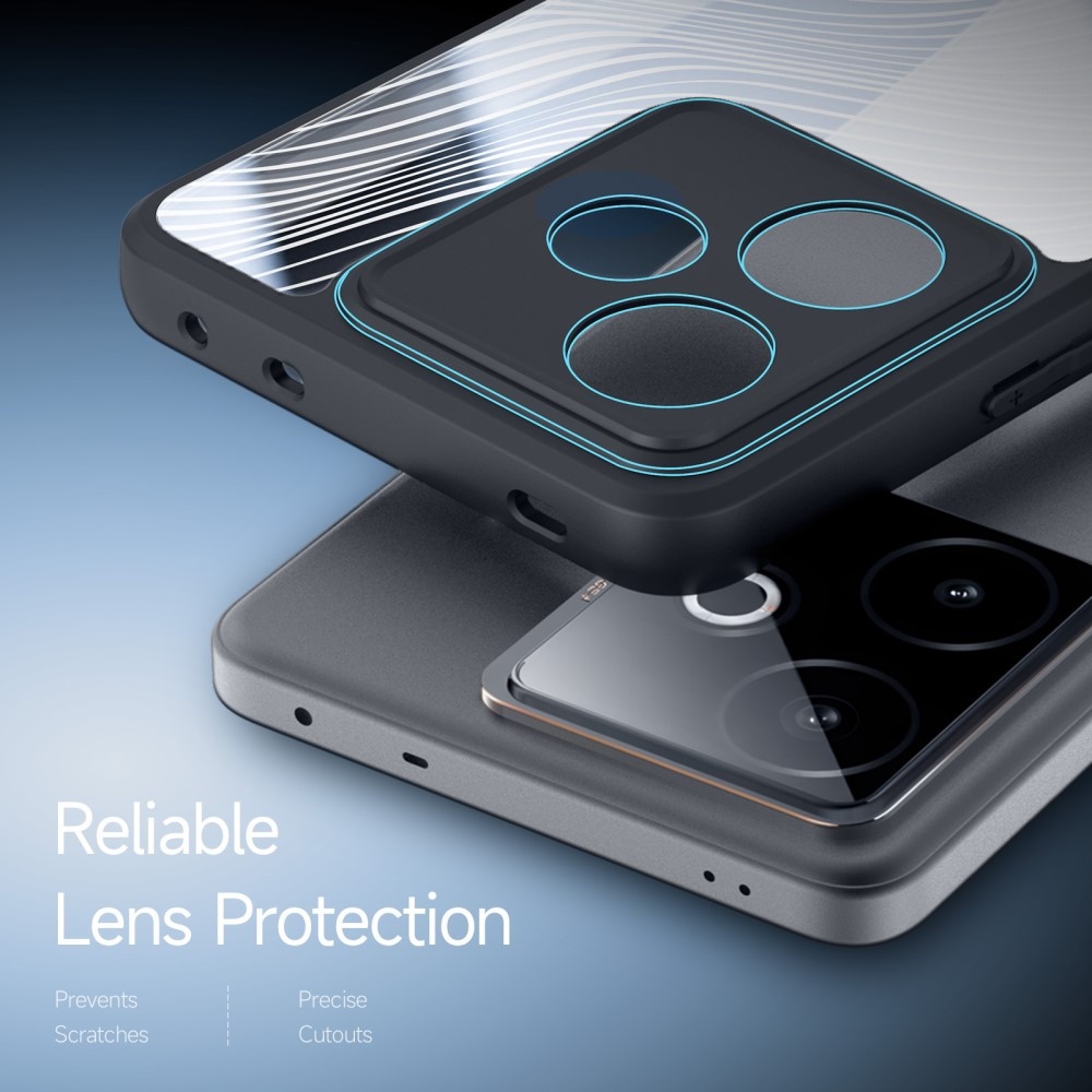 DUX Aimo zselés tok fix hátlappal a Realme GT 7 5G/GT 7T 5G készülékhez - fekete