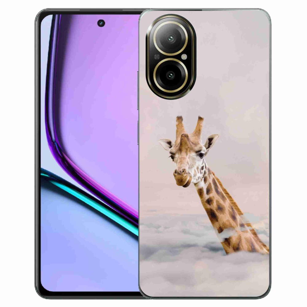 Gél borítás mmCase a Realme C67 készülékhez - zsiráf a felhőkben