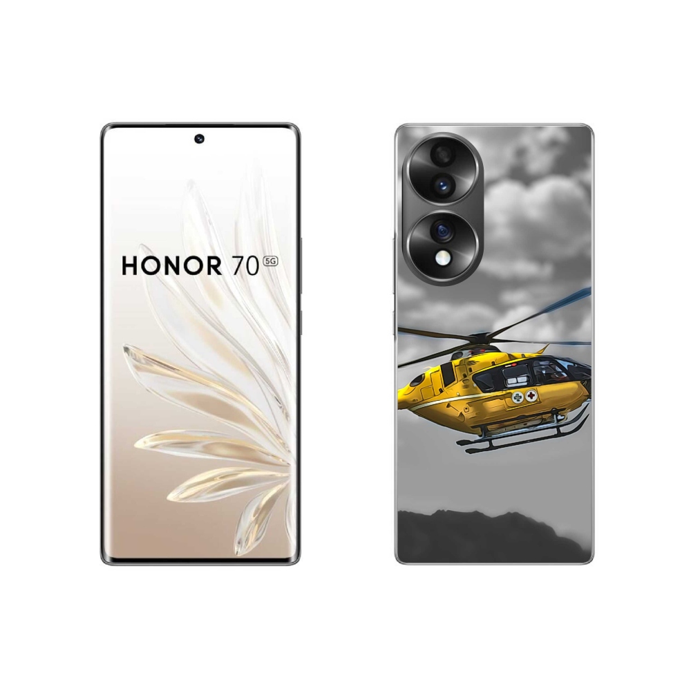 Zselés borítás mmCase Honor 70 - sárga helikopterhez