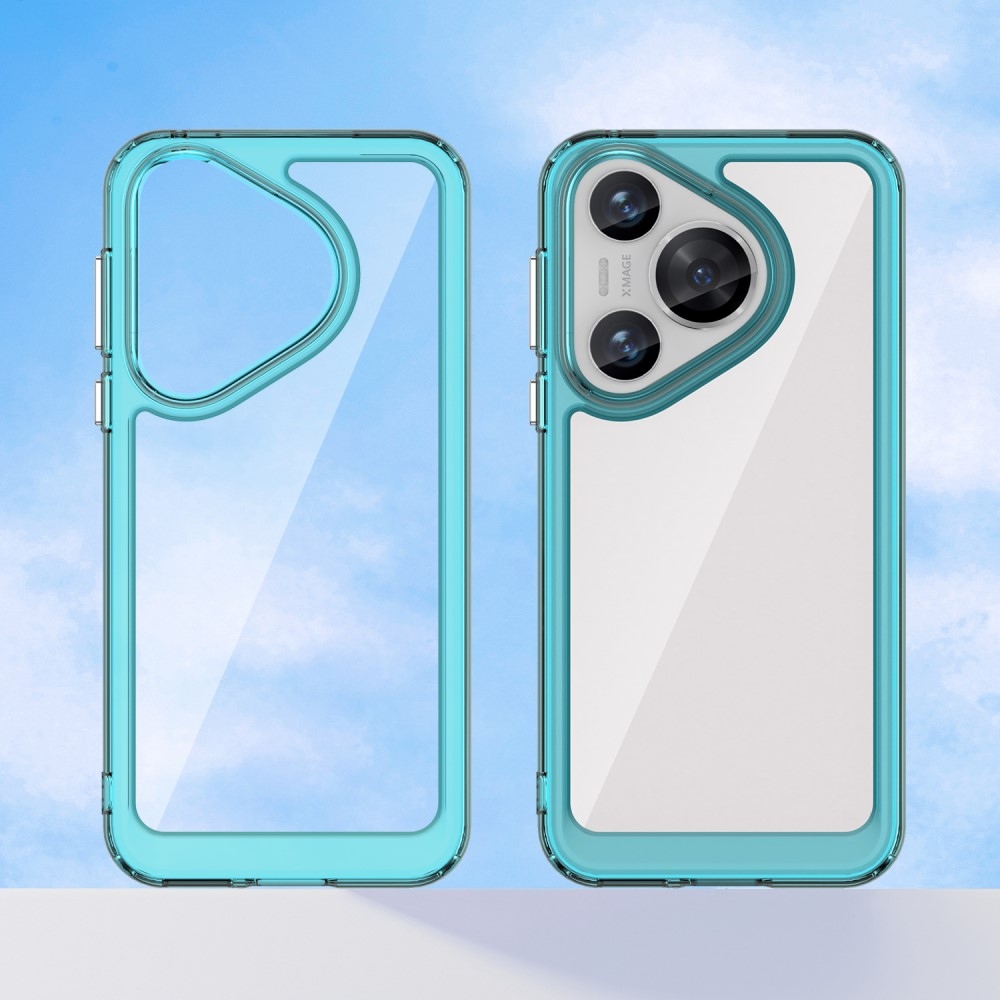 Gél tok fix hátlappal a Huawei Pura 70 készülékhez - világoskék színben