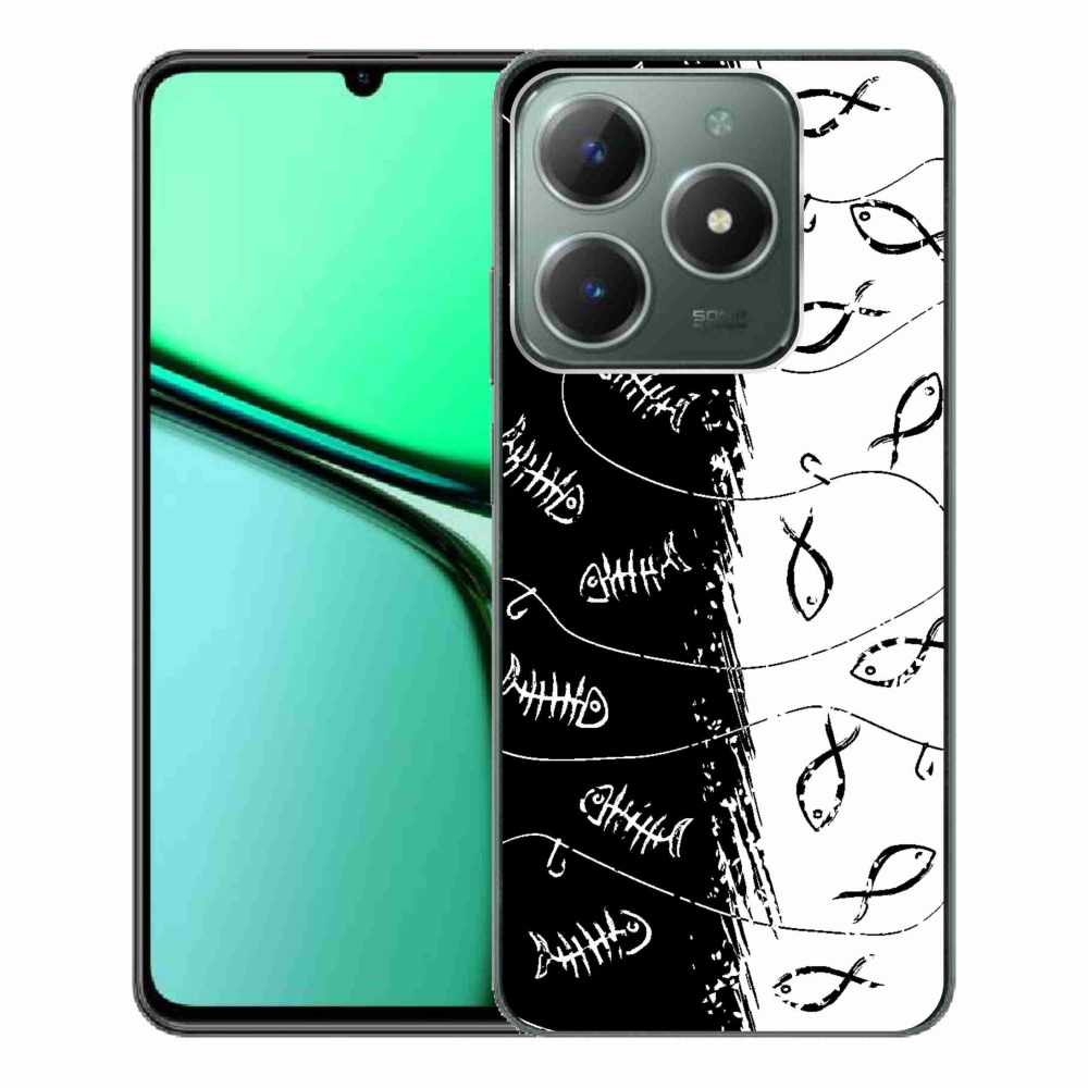 Zselés borító mmCase a Realme C61 készülékhez - csontvázak és halak