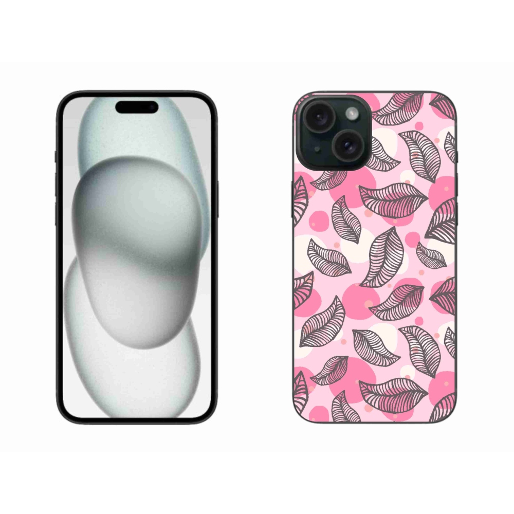 Gél borítás mmCase iPhone 15 Plus készülékhez - rajzfilmes hulló levelek