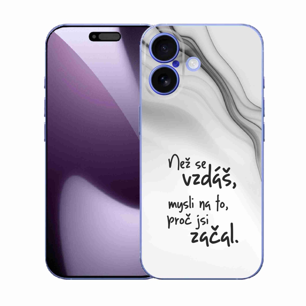 Gél borítás mmCase iPhone 17 készülékhez - idézet 2 fehér háttér