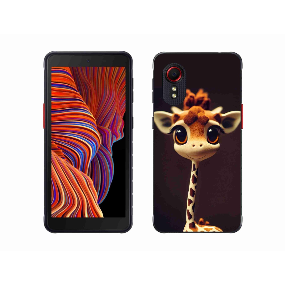 Zselés borítás mmCase Samsung Galaxy Xcover 5 - kis zsiráfhoz