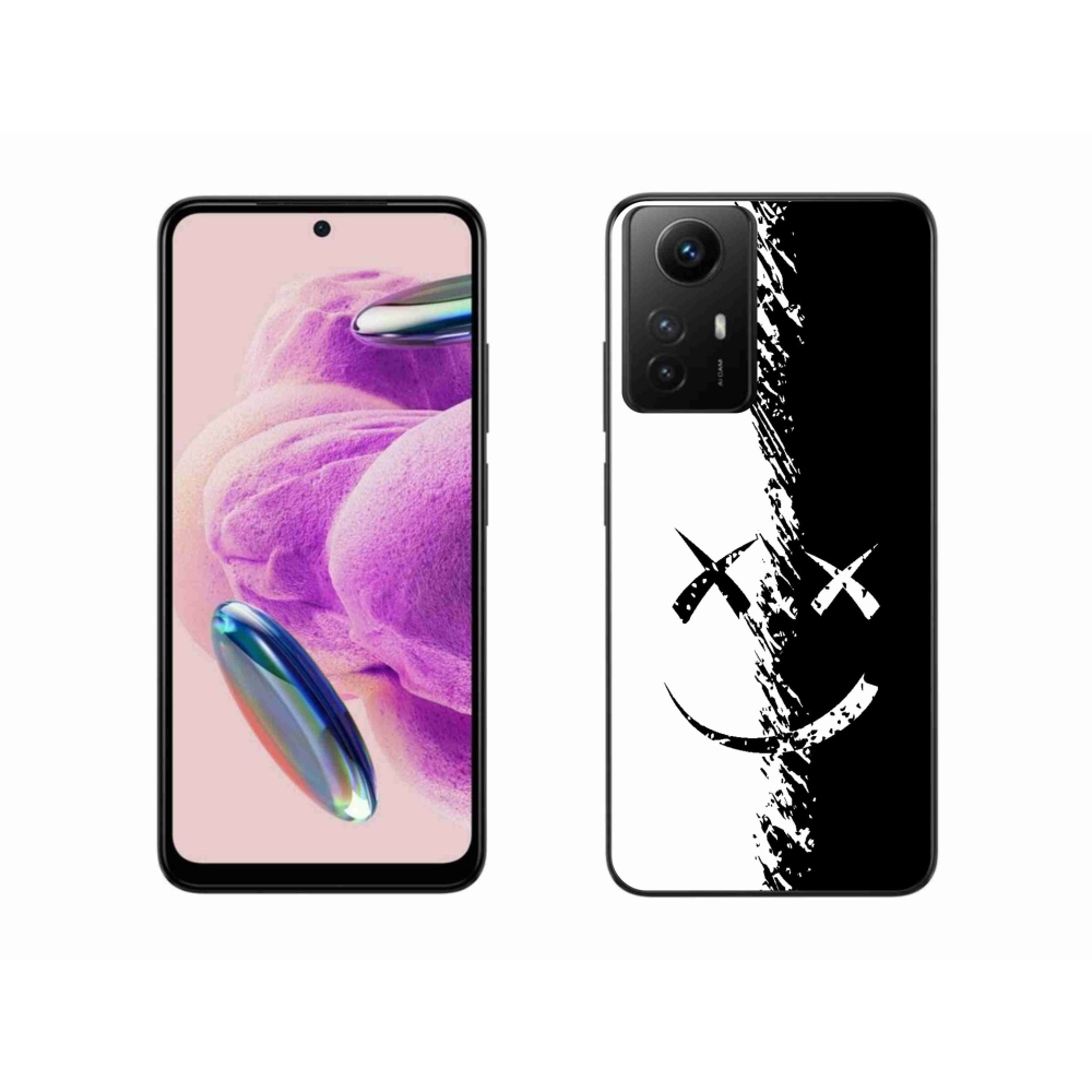 Gél borítás mmCase a Xiaomi Redmi Note 12S-hez - fekete és fehér mosolygó