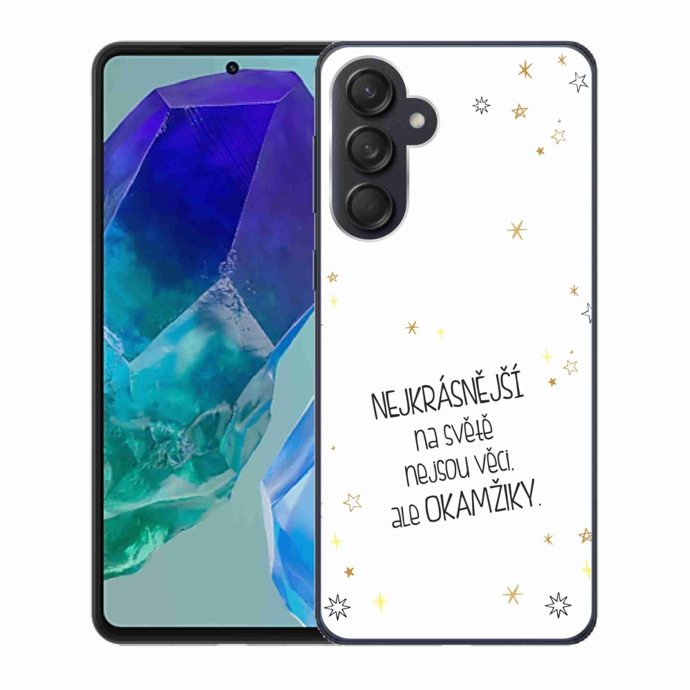 Gél borítás mmCase Samsung Galaxy M55 5G - idézem 4 fehér háttér