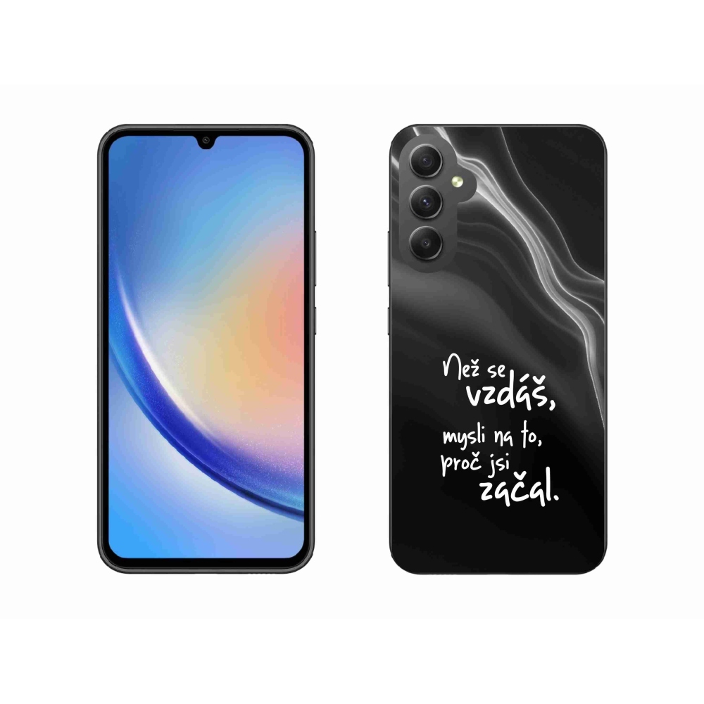 Gél borítás mmCase Samsung Galaxy A34 5G - idézet 2 fekete háttér