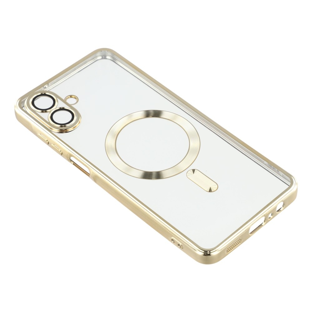 Átlátszó tok kameravédelemmel és MagSafe támogatással Samsung Galaxy A07 4G készülékhez - arany színben