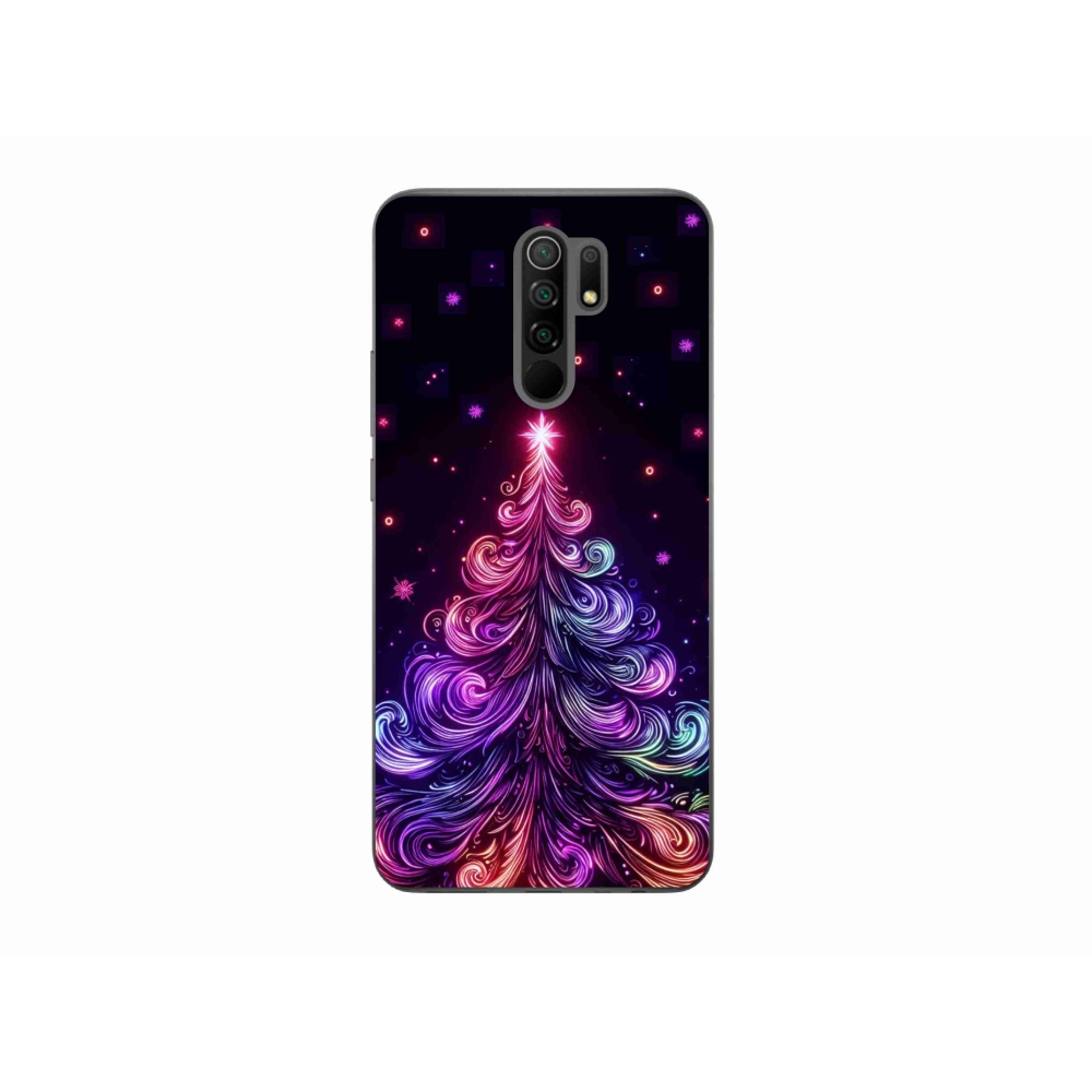 Gél borítás mmCase a Xiaomi Redmi 9-hez - neon karácsonyfa 1
