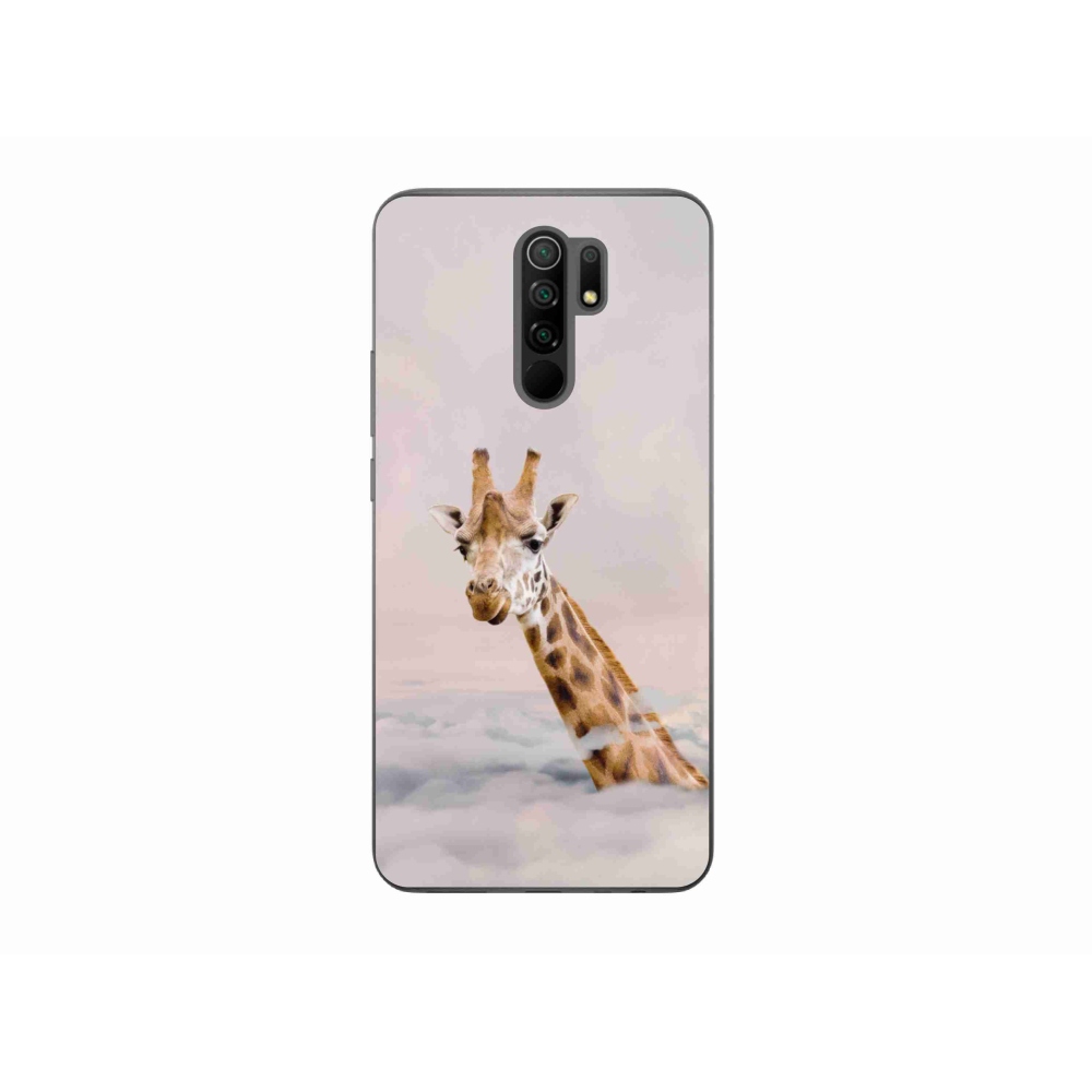Gél borító mmCase a Xiaomi Redmi 9-hez - zsiráf a felhőkben