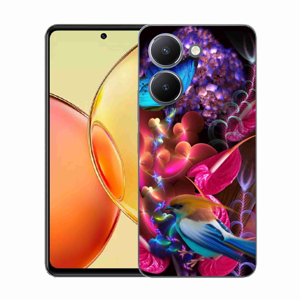 Gél borító mmCase a Vivo Y36-hoz - színes virágok