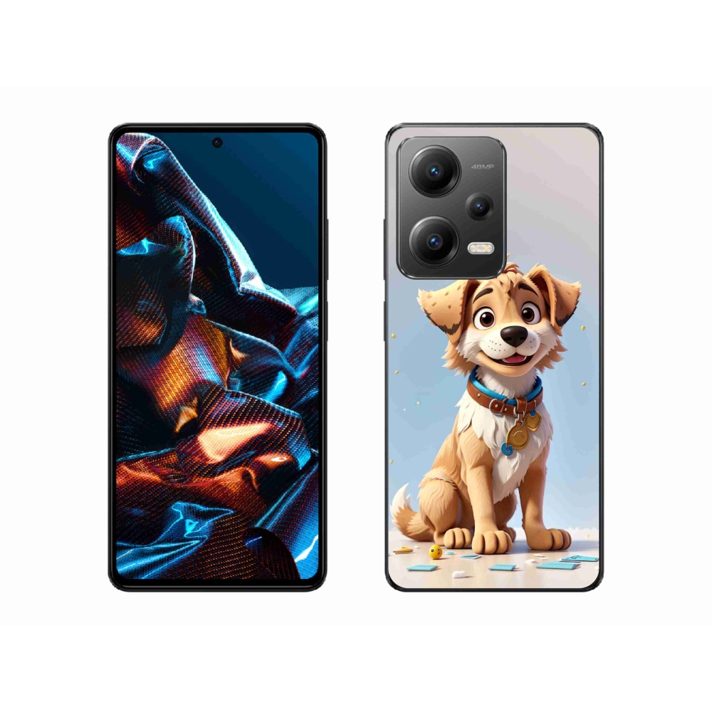 Gél borítás mmCase a Xiaomi Redmi Note 12 Pro 5G számára - rajzfilm kölyökkutyus