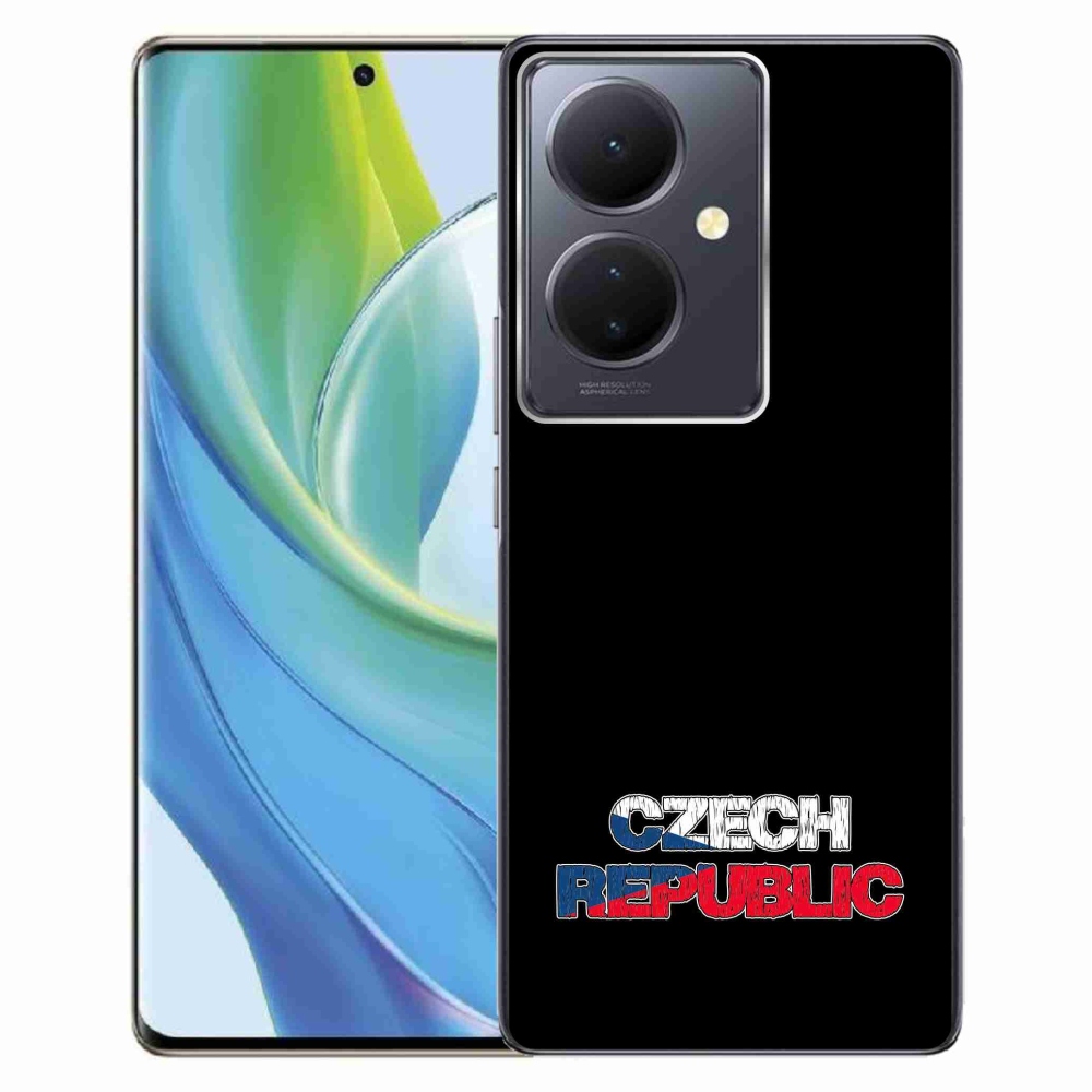 Gél borító mmCase a Vivo V29 Lite 5G - Csehország fekete háttérhez