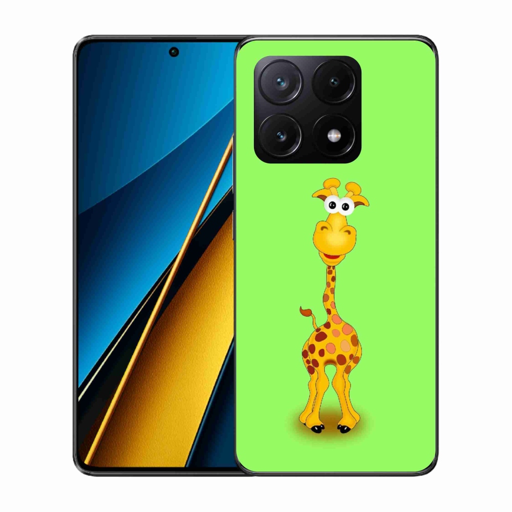Gél borítás mmCase a Xiaomi Poco X6 Pro 5G számára - rajzfilm zsiráf